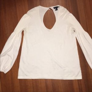French Connection- White Balloon Sleeve Sweater 🌸